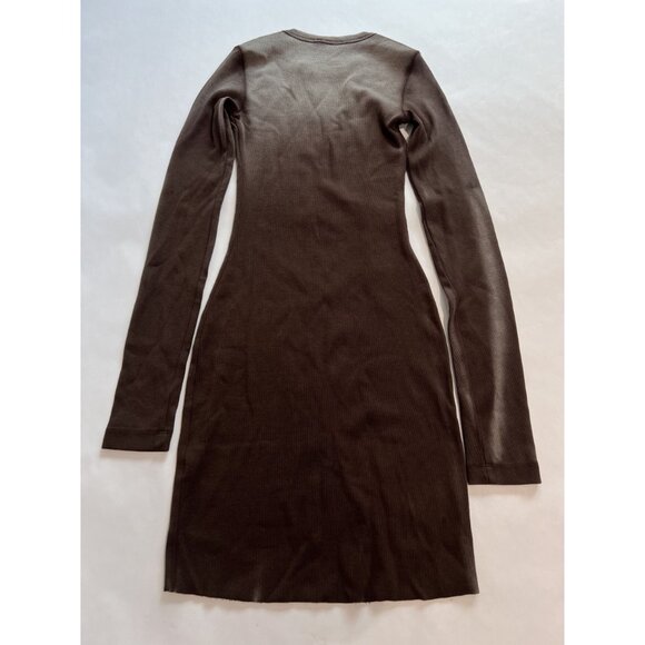 Cotton Citizen Verona Crewneck Mini Dress in Chocolate Cast - Picture 3 of 4